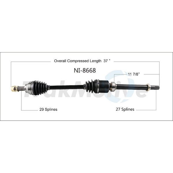 Surtrack Axle Cv Axle Shaft, Ni-8668 NI-8668 - main